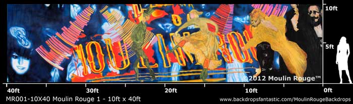 Backdrop MR 001-10X40 Moulin Rouge 1- 10ft x 40ft