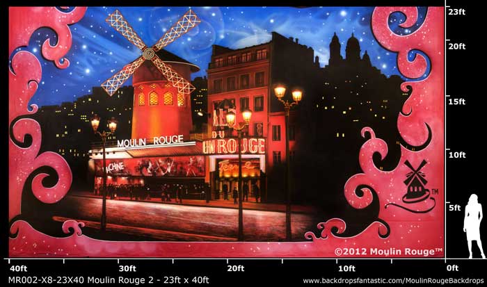 Backdrop MR 002-X8-23X40 Moulin Rouge 2 - 23ft x 40ft