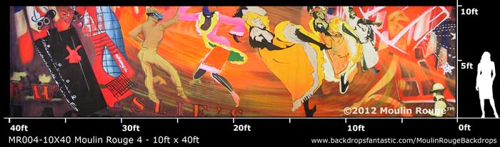 Backdrop MR 004-10X40 Moulin Rouge 4 - 10ft x 40ft